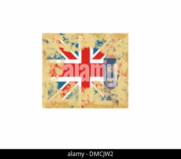 Grunge banner with London Stock Vector