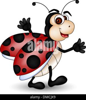 funny Ladybug cartoon Stock Vector