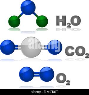 Carbon dioxide molecules Stock Vector Image & Art - Alamy