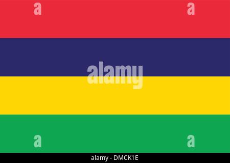 Flag of Mauritius Stock Vector