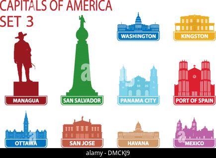 Capitals of America Stock Vector