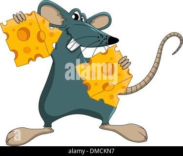 cute mouse cartoon cheese