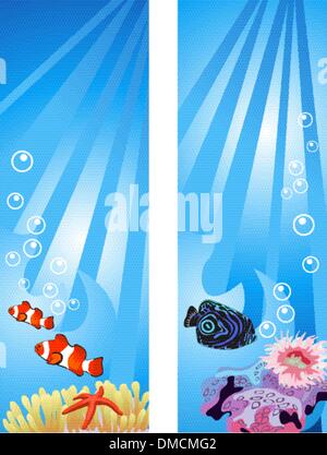 Set of underwater scene illustration Stock Vector Image & Art - Alamy