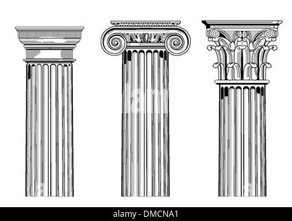 Column capitals Stock Vector