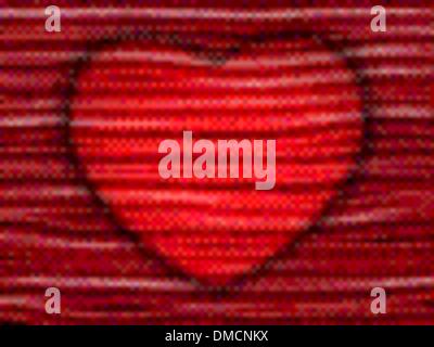 Hidden White Heart on Geometric Red Background Stock Vector