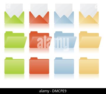file folder with place for label Stock Vector