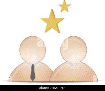 web buddy icons with stars in the middle Stock Vector