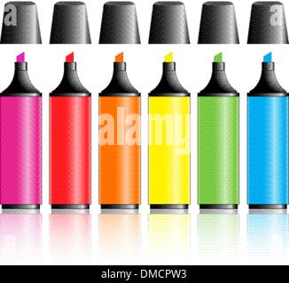 Highlighter pens Stock Vector