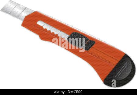 red sharp cutter paper knife stationery Stock Vector