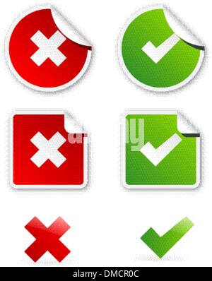 icons of validation Stock Vector