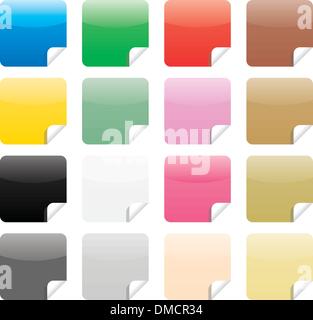 Brightly Colored, Glossy Web Elements Sale Tag Stickers Stock Vector