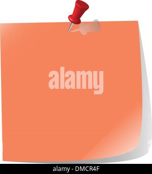 Vector - pinned note paper Stock Vector