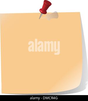 Vector - pinned note paper Stock Vector