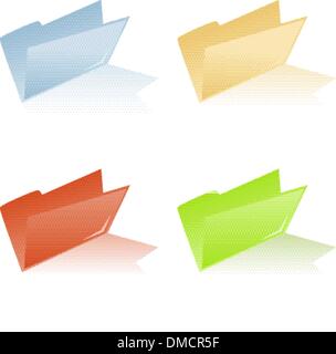 file folder with place for label Stock Vector