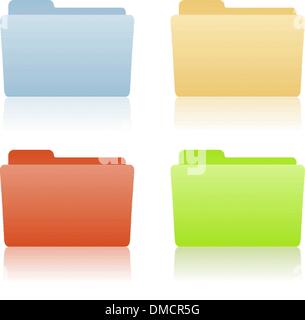 file folder with place for label Stock Vector