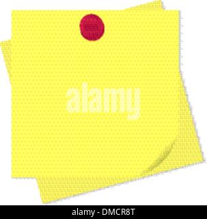 Vector Pinned Note Paper Canary Yellow Stock Vector Image Art Alamy