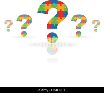 question mark puzzle Stock Vector
