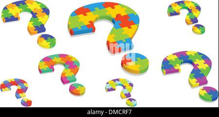 question mark puzzle Stock Vector