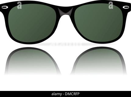 glasses frames wiith shadow Stock Vector