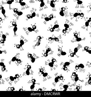 Ants pattern seamless Stock Vector