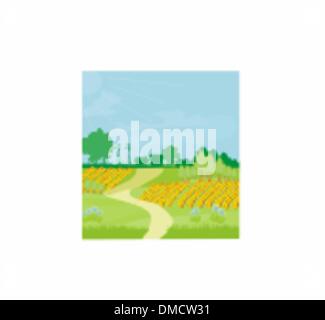 Eco farming - landscapes Stock Vector