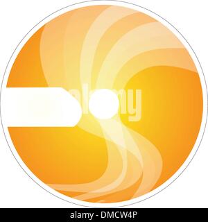 Illustration of Yellow CD and DVD Template Stock Vector