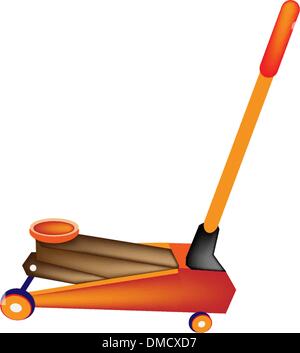 Car and Truck Jack Isolated on White Stock Vector