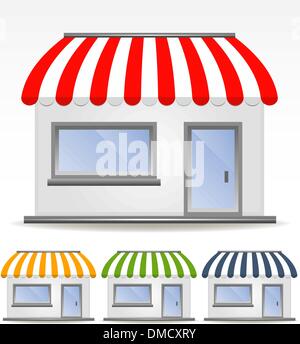 Storefront Awning in various colors Stock Vector