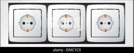 Set of sockets Stock Vector