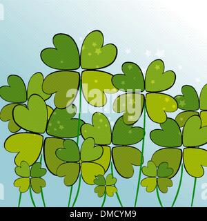 background with green clovers Stock Vector Image & Art - Alamy