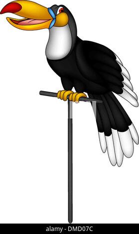 cute toucan cartoon Stock Vector