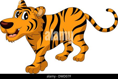 cute tiger cartoon Stock Vector