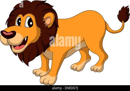 cute lion cartoon Stock Vector