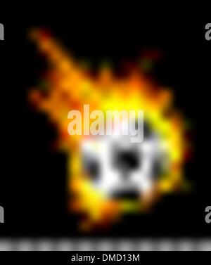 Soccer Ball on Fire Stock Vector