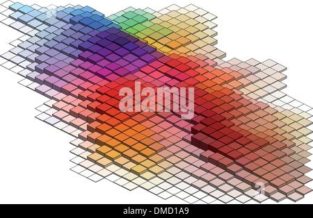 3d cubes, vector background Stock Vector