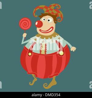 Funny clown Vector art-illustration Stock Vector