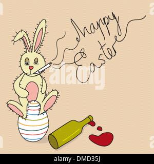 Humor Happy Easter Bunny Stock Vector