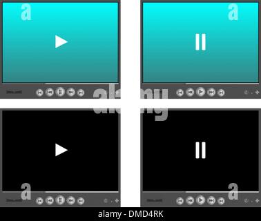 Media player skins Stock Vector