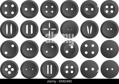 Buttons  on white background Stock Vector