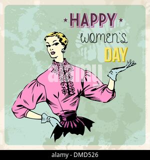 Retro Happy mother Day Stock Vector