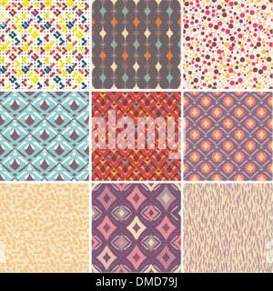 Abstract vector seamless patterns Stock Vector