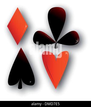 Playing cards, heart suit, joker and back Stock Vector Image & Art - Alamy