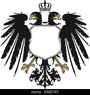 Double-headed eagle with crown Stock Vector