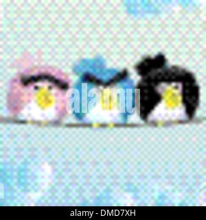 Birds Angry Sad espression Stock Vector