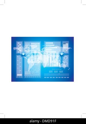 Modern virtual technology background Stock Vector