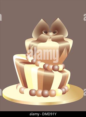 chocolate cake Stock Vector