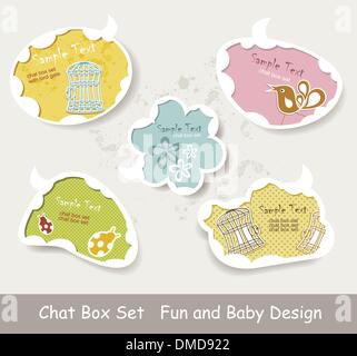 Vector Idea Bulbs. Baby Chat Bubbles Stock Vector