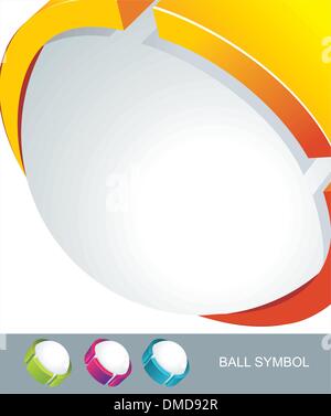 Sphere 3d design. Vector symbol. Stock Vector