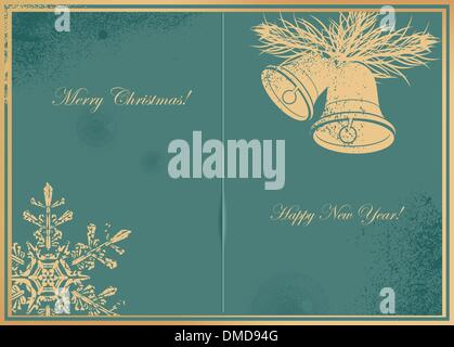 Vintage Christmas Card Stock Vector