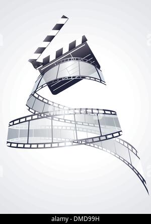 vector realistic 3d film reel Stock Vector